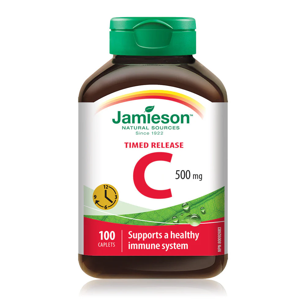 Vitamin C 500 mg | Timed Release | Caplets