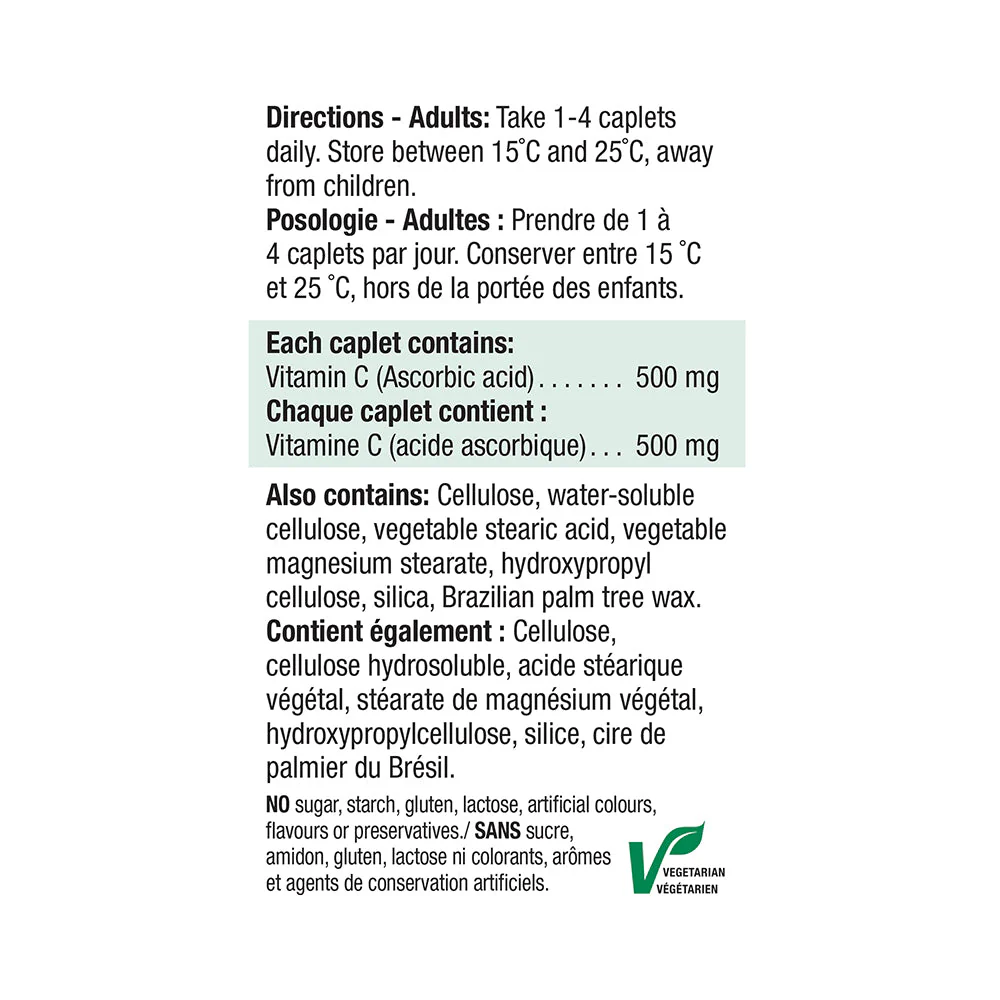 Vitamin C 500 mg | Timed Release | Caplets - Image 4