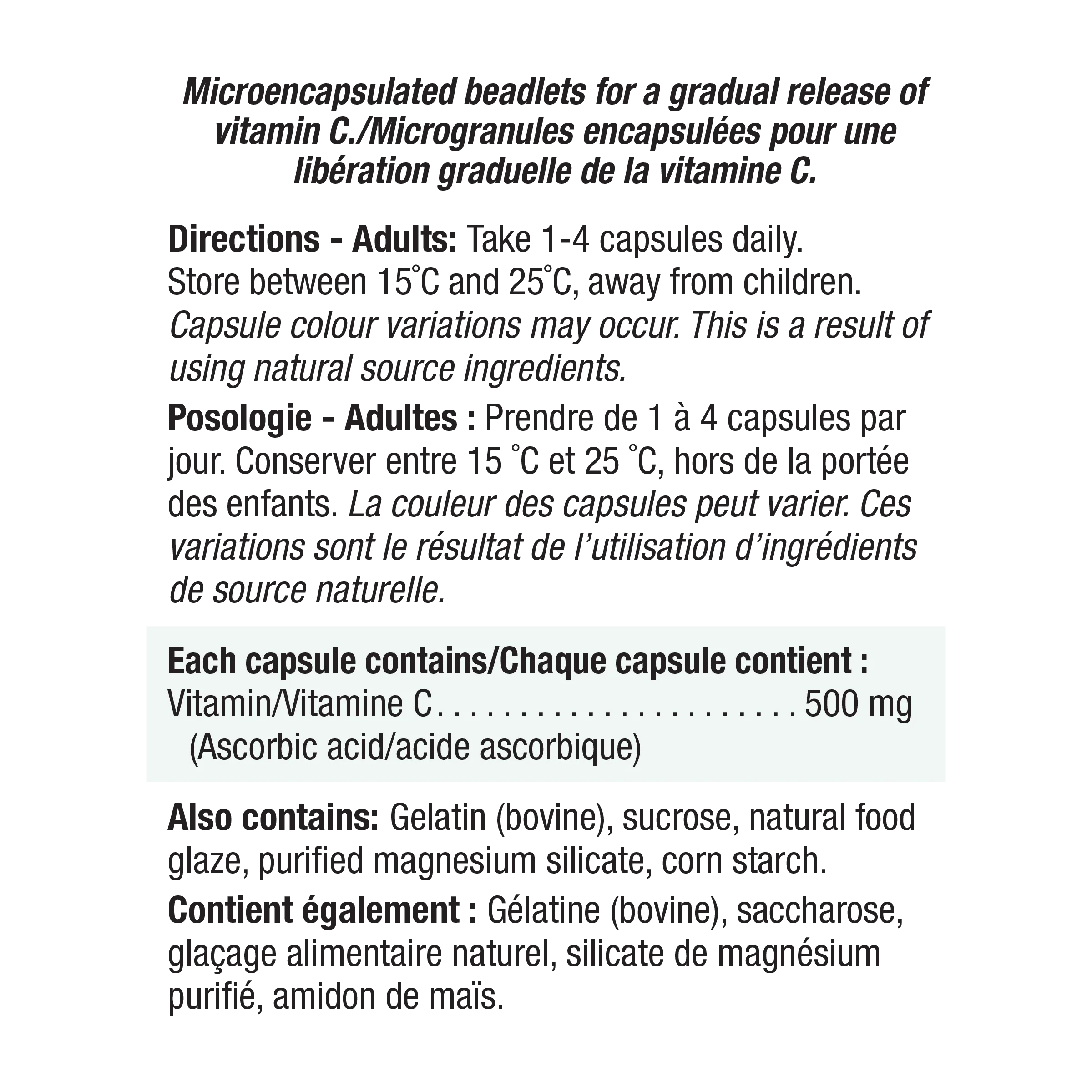 Vitamin C 500 mg | Timed Release | Capsules - Image 3